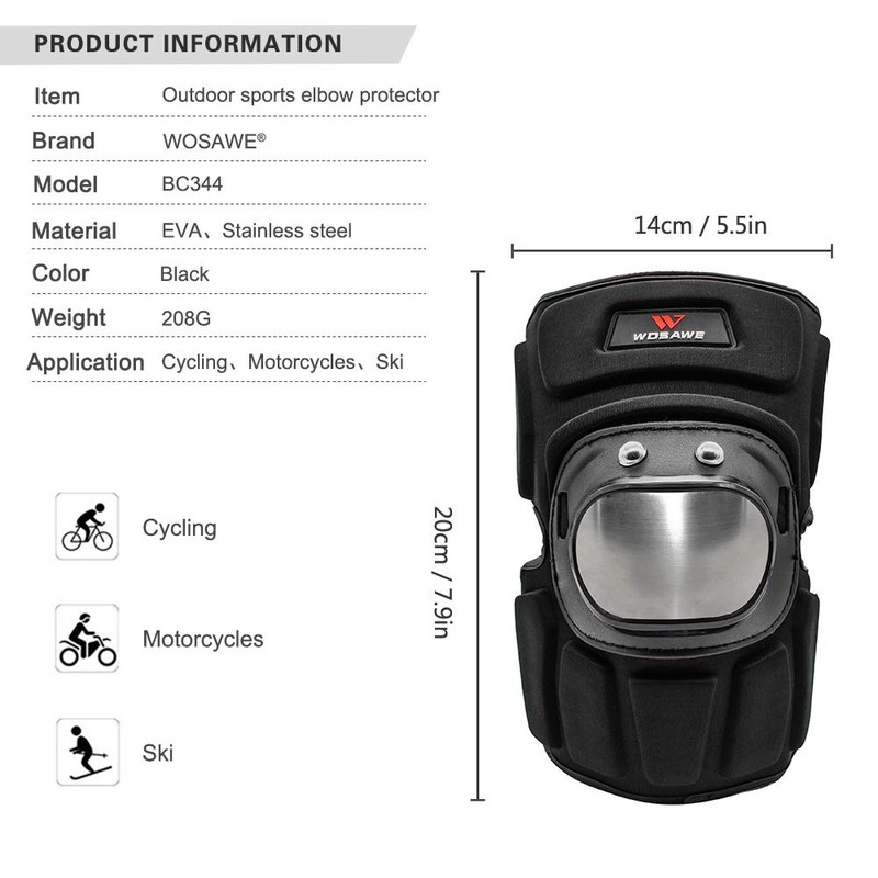 Yaozher 1 par de coderas para lismo, coderas para motoleta
