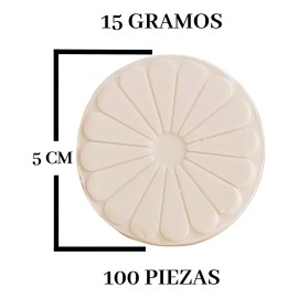 Jabón Amolli Hotelero Redondo 15g Base Vegetal Paquete 100 Pzs