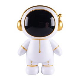 Jaugufiy Astronaut Piggy Bank Coin Bank，Cute Spaceman Money Box Astronaut Figurine Decor Desktop Sculpture Statue Ornament Funny Astronaut Decorations for Kids, Boys, Girls(Gold)
