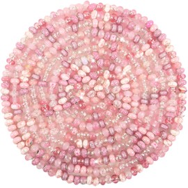 200 abalorio espaciadoras de agujeros grandes, color rosa, surtidas europeas, abalorio grandes, agujero grande, abalorio de Murano, varita de hadas, abalorio de jardín para bricolaje, pulseras