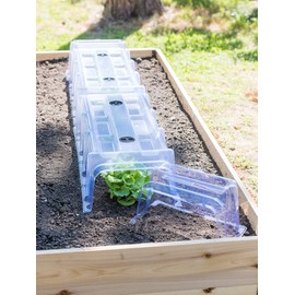 Gardener's Supply Company Cool Weather Row Cloches Set | Plant Cover Long Rows | Garden Cloche for Cold Protection, Sun, Pest Protection, and Plant Growth Season