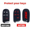 Silicone 392 Key fob Cover with Key Chain Compatible with