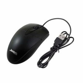 Jedel CP72 USB Optical Mouse, 1600 DPI Precision Sensor, Ergonomic Symmetrical Design, Black