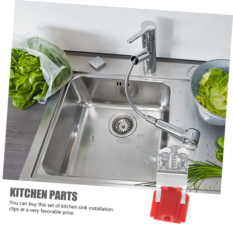 TEHAUX Sink Strainer Kitchen Sink Fixing Clamp Easy to Install