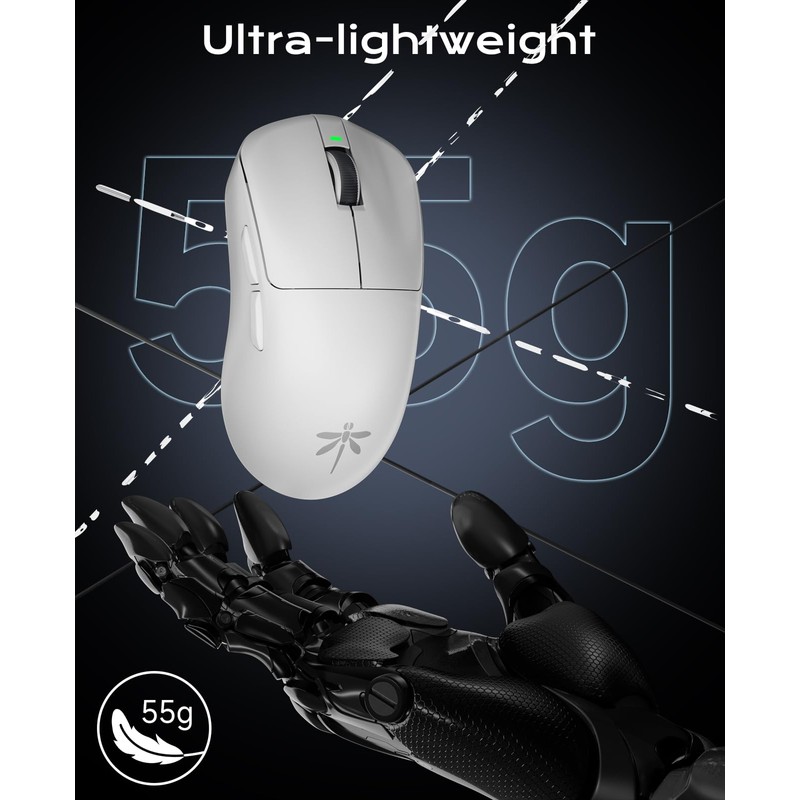 VGN Dragonfly F1 Pro Max Wireless Gaming Mouse, 130h Playtime