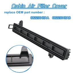 Cabin Air Filter Cover Plate,Cabin Air Conditioning Filter Access Door Compatible with Jeep Cherokee 2014 2015 2016 2017 2018 2019 2.0L 2.4L 3.2L 68223045AB