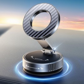 Viccux 2025 actualizado [Nano gel + succión al aspiradora] Soporte para teléfono de coche MagSafe, 360° ajustable y 2400GF fuertes soportes magnéticos para teléfono para tu coche, salpicadero de coche