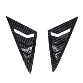 venveal Front Side Window Louvers Compatible with V-W Volks-wagen Golf 7 MK7 7.5 GTI R 2013-2019 Sports Car Front Side Window Louvers Blinds Sunshade Accessories Exterior(Carbon Black)