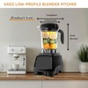 Blender Pitcher 64 oz Low-Profile Container, Compatible with 5200, 750,