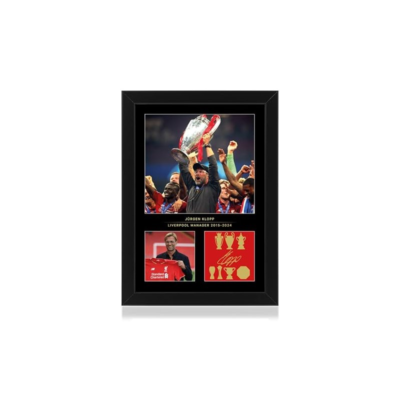 WIN FC Jurgen Klopp A4 Framed Photo Display - Reproduced