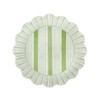 Juliska Cabana Stripe Melamine Dessert/Salad Plate Set/4 - Seagrass