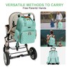 WITSTEP Diaper Bag Backpack with Changing Station, Light Green, Unisex