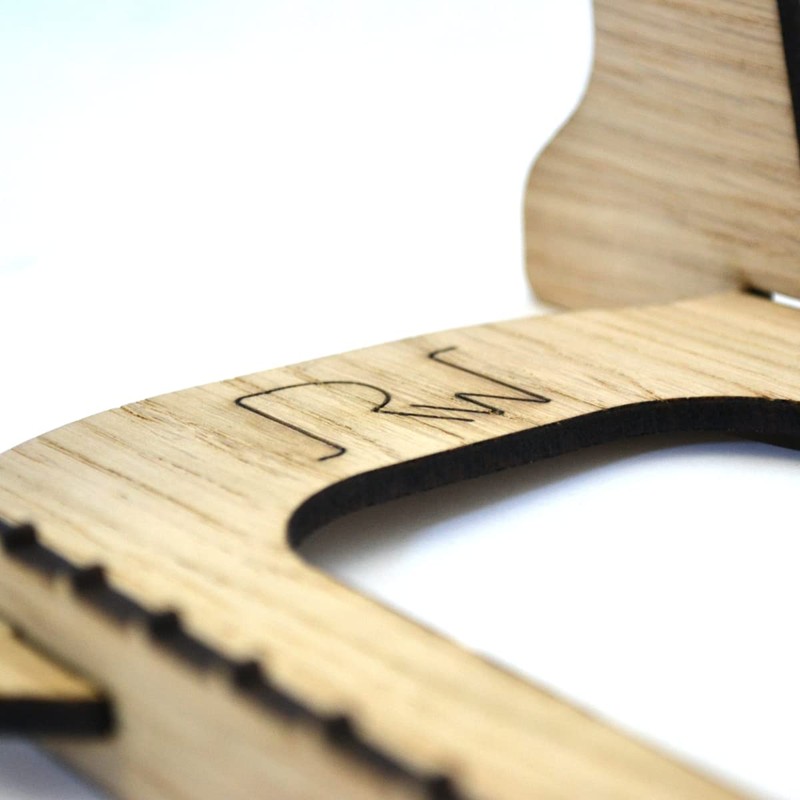 Vinyl Record Storage and Display Stand for 25-40 Records, Oak