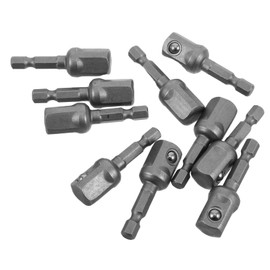 ABOOFAN 10pcs Socket Adapter Set for Drill Impact Socket Adapter to Conversion Durable Steel Connection Rods for Automotive Repairs and Machinery Assembly