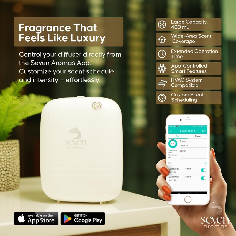 SEVENAROMAS Scent Diffuser SV720 - Bluetooth app, Air Machine for