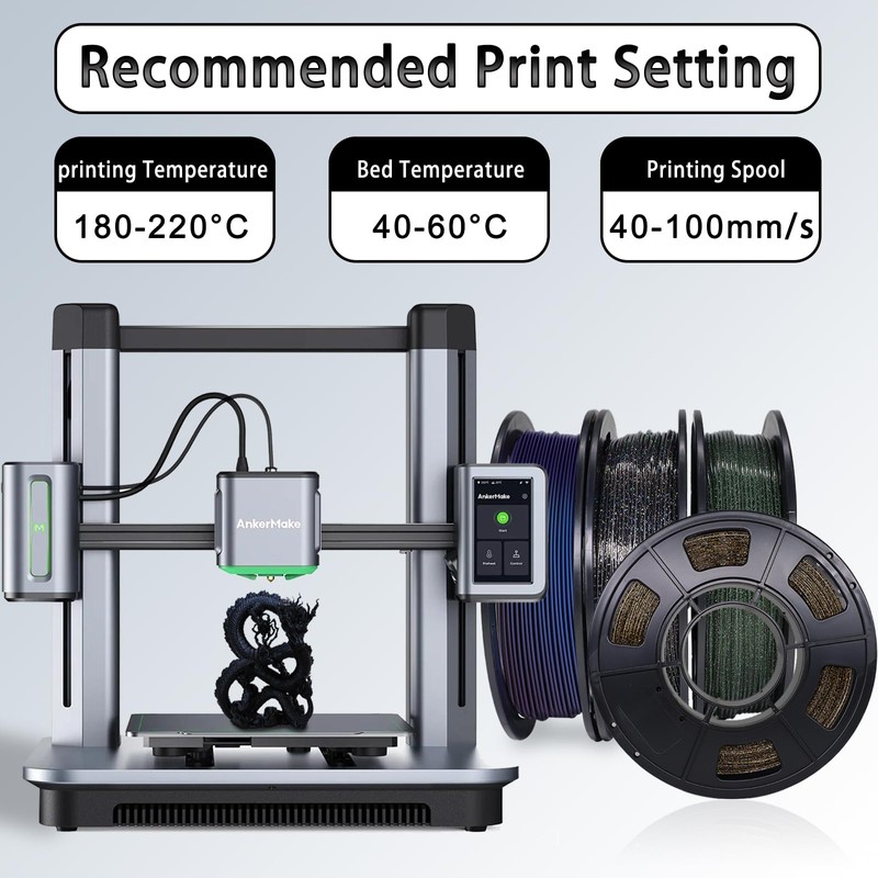 YOUSU 3D Printer Filament Galaxy PLA Filament 1.75mm, 3D Printing