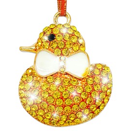 HEYINSHEN Yellow Duck Ornament Yellow Duck Ornament for Christmas Tree Decor Mini Ducky Christmas Ornament for Holiday Decorations Gifts for Girls Kids Woman Duck Lovers Party Supplies
