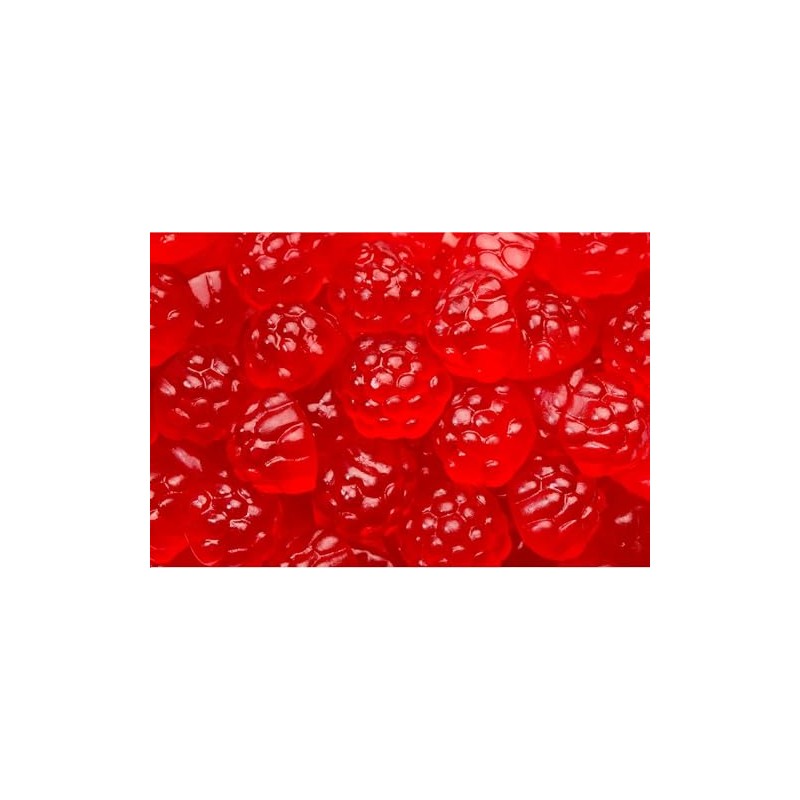 Bayside Candy Gummy Red Raspberries - Berry Red Gummi Raspberries