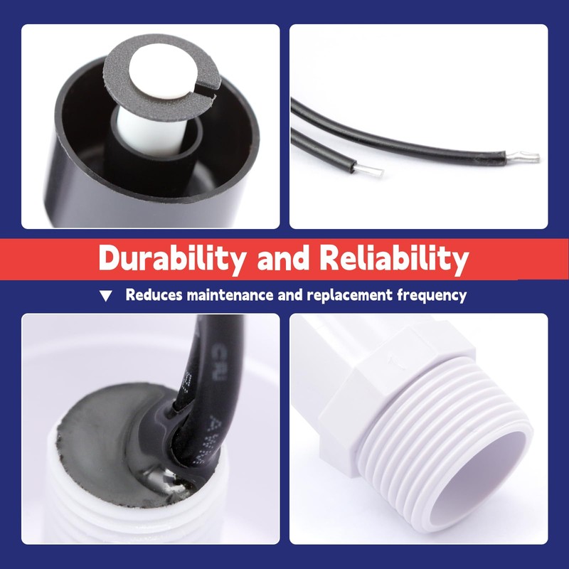 Dusledel 4 Pack SS2 L Shape Water Float Switch AC