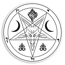 2 x 10cm Pentagram Sign Vinyl Stickers - Lucifer Celtic Laptop Sticker #31725 (10cm Wide)