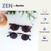 OPULIZE Zen Reading Sunglasses Small Lightweight Round Frame Spring Hinges