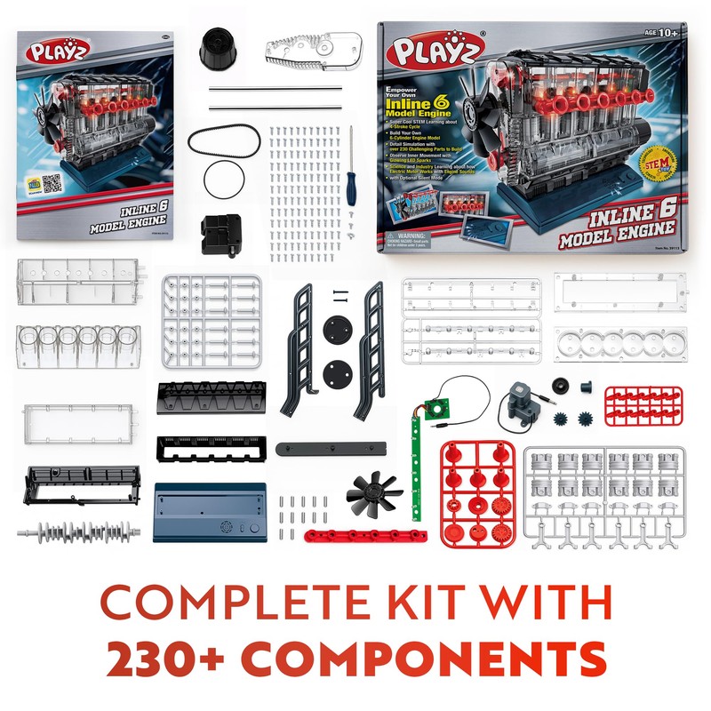 Playz Inline 6 Engine Model Kit - Build Your Own