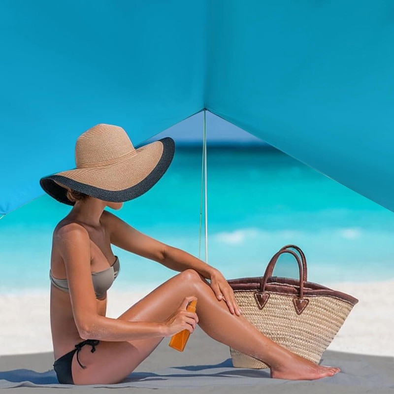 ASFANES Beach Canopy Sun Shelter | UPF50+ Windproof Waterproof Shade