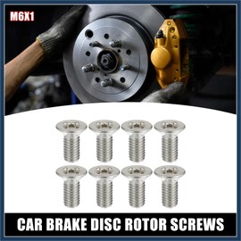 INFINAUTO 8pcs Brake Disc Rotor Screws Bolts Kit 93600-06014-0H for Honda Stylish Design