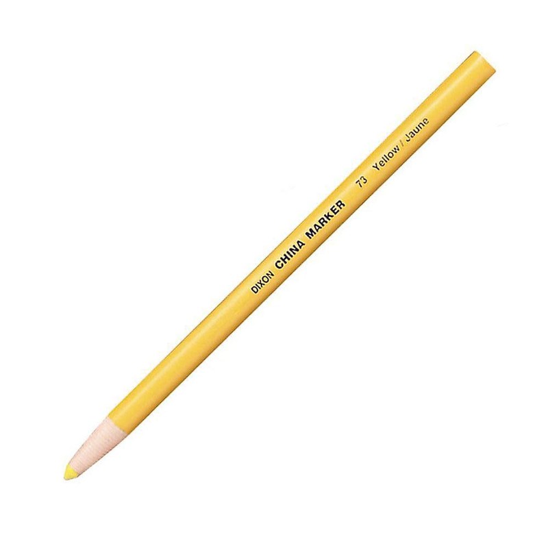 Dixon Industrial Phano Peel-Off China Marker Pencils, Yellow, 12-Pack (00073)