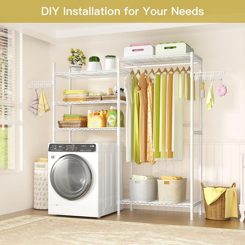 Ulif U5 Over the Washer and Dryer Storage Shelf, Laundry