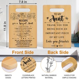 Gifts for Aunt,Birthday Gifts for Aunt from Niece,Best Mother's Day Gifts for Auntie, Unique Aunt Birthday Engraved Cutting Board Decorations Present