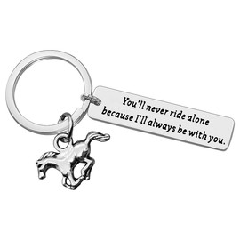 Memorial Keychain Gift For Horse Lovers Sympathy Jewelry In Memory Of Horse Keyring Remembrance Gift You'll Never Ride Alone Because I'll Always Be With You Keychain