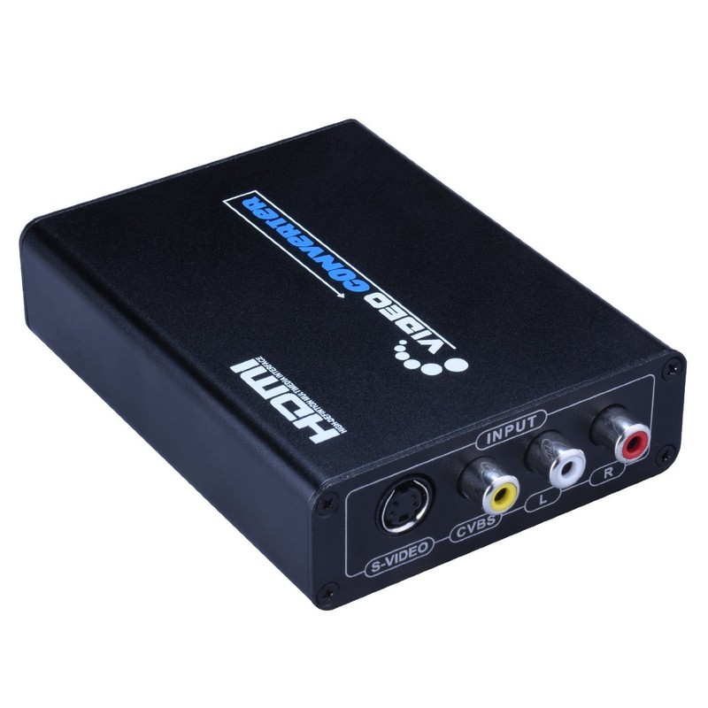 3RCA Composite/S to HDMI Converter, Supports 1080P, Composite 3RCA AV/S-Video