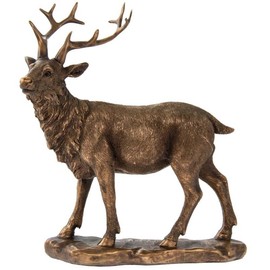 Bronzed Stag Resin Bronze Effect Deer Ornament