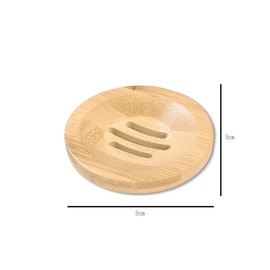 1 Piece Soap Dish Soap Holder Shower Soap Holder Round Shower Soap Dish Bamboo Soap Dish Soap Case Holder Bamboo Soap Dish Holder for Shower Bathroom Kitchen