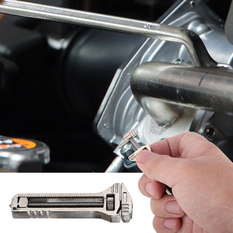 3pcs Compact Multitool Mini Wrench, Zinc Alloy Compact Multifunctional Silver
