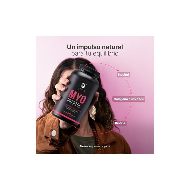 B Life Company | Inositol de 200 Cápsulas de 500