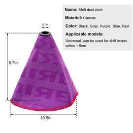 NYTKL Car Shift Boot Cover, Waterproof Canvas Manual/Automatic Gear Shift Knob Boot Dust Cover, Universal Auto Retainer Stick Gear Shifter Sleeve Decor, Interior Car Accessories (Purple)