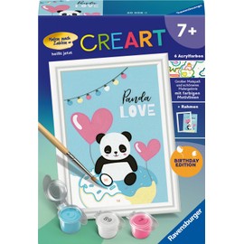 Ravensburger CreArt 20058 Panda Love Painting by Numbers Panda for Children from 7 Years
