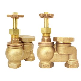CMI 2 Pack 3/4 in. Brass Female Threaded Anti-Siphon Full Flow Control Valve Manual, Irrigation Backflow Preventer, Sprinkler System, for Outdoor Cold Water Supply (2)