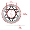 Caltric Front Rear Brake Disc Rotor for Kawasaki Ninja 250R