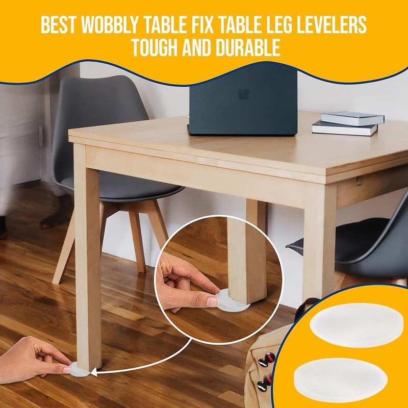 Stable Table - Clear Restaurant Table Leg 100 Shim Wedges