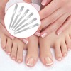 6 Pieces Diamond Nail File Stainless Steel Double Side Nail