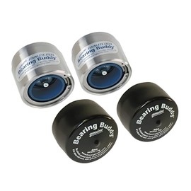 Bearing Buddy 1980A-SS - USA-Made Stainless Steel Bearing Protector w/ 19B Bra & Blue Grease Indicator - Trailer Hub Grease Cap Replacement for Boats, RVs, & More - Fits Hubs w/ 1.980” Inside Diameter