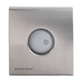 Estevez Extractor De Aire Modelo: 1304-INOX(eco) | Ventilador para Baño y Cocina de 4", Tipo Europeo, Acero Inoxidable, 17 Watts, 41dB, Flujo de Aire 53m³/hr, | Instalación en Muro o Techo.