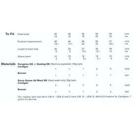 Baby Double Knitting Pattern - PG 7186 Cardigans and Bonnet. [Baby Product]