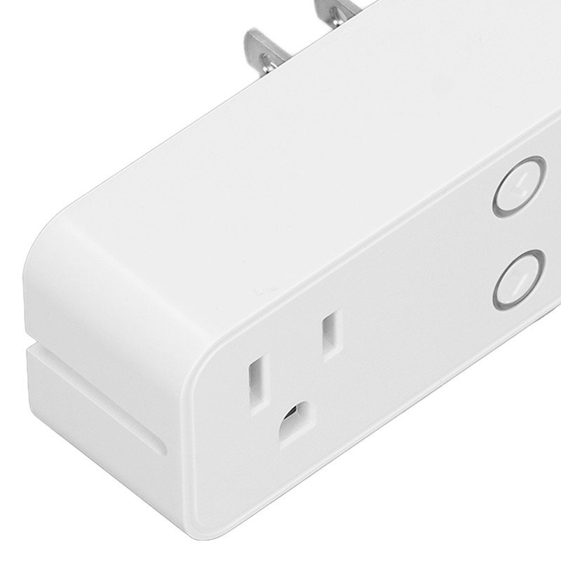 Power Strip WiFi BLE Remote Control Dual Sockets Receptacle 10A