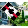 Black Canada Thin Red Line Splash Ink Flag,3x5 FT Honoring