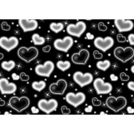 LTLYH 7×5ft Black Heart Photo Backdrop Early 2000s Party Decorations Old School Backdrops Valentine's Day Glitter Heart 16th 18th 30th Women Men 90s Happy Birthday Background Selfile Wall Decor 257