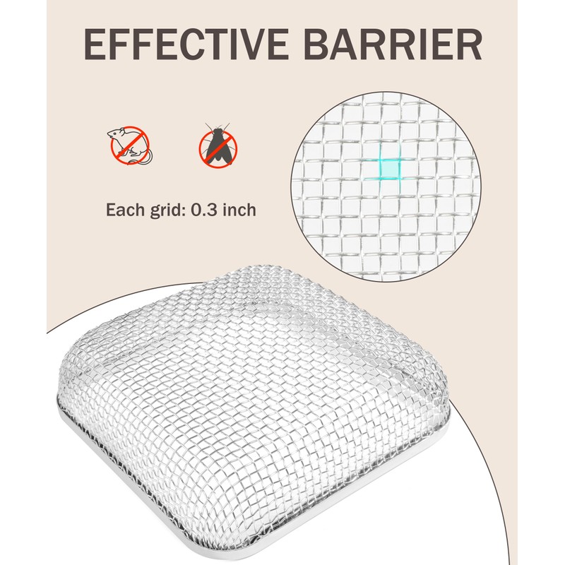 bylikeho RV Vent Cover,RV Furnace Vent Screen,Car Accessories 4.5x4.5x1.3” RV